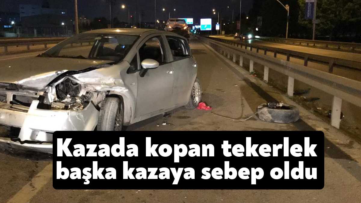Kocaeli’nin Kartepe ilçesi D-100 Kara Yolu’nda meydana gelen kazada araçlardan