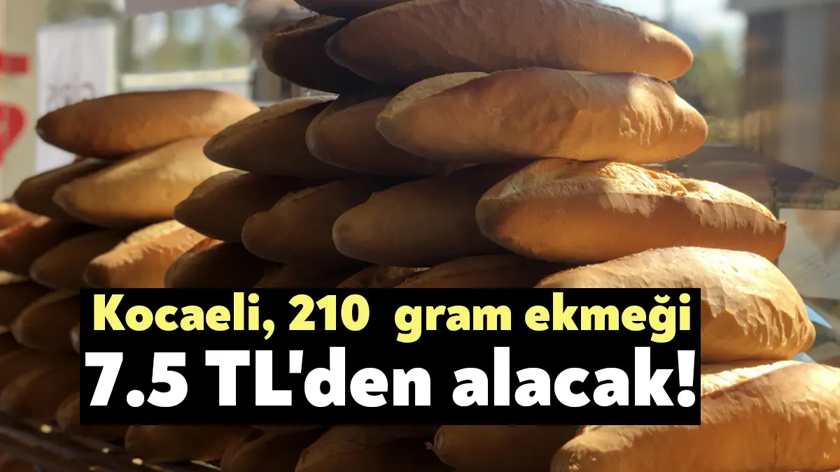 Kocaeli Fırıncılar Odası, 210 gram ekmeği 7.5 TL2den satmaya hazırlanıyor.