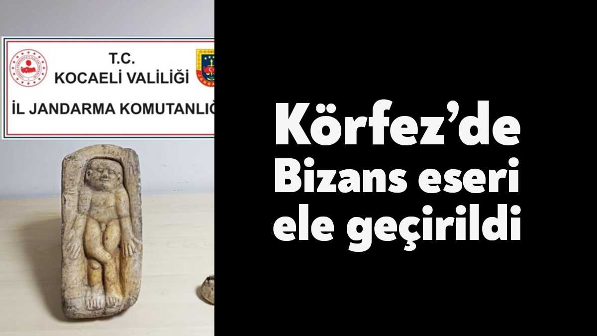 Kocaeli'nin Körfez ilçesinde bir evde yapılan aramada Bizans dönemine ait