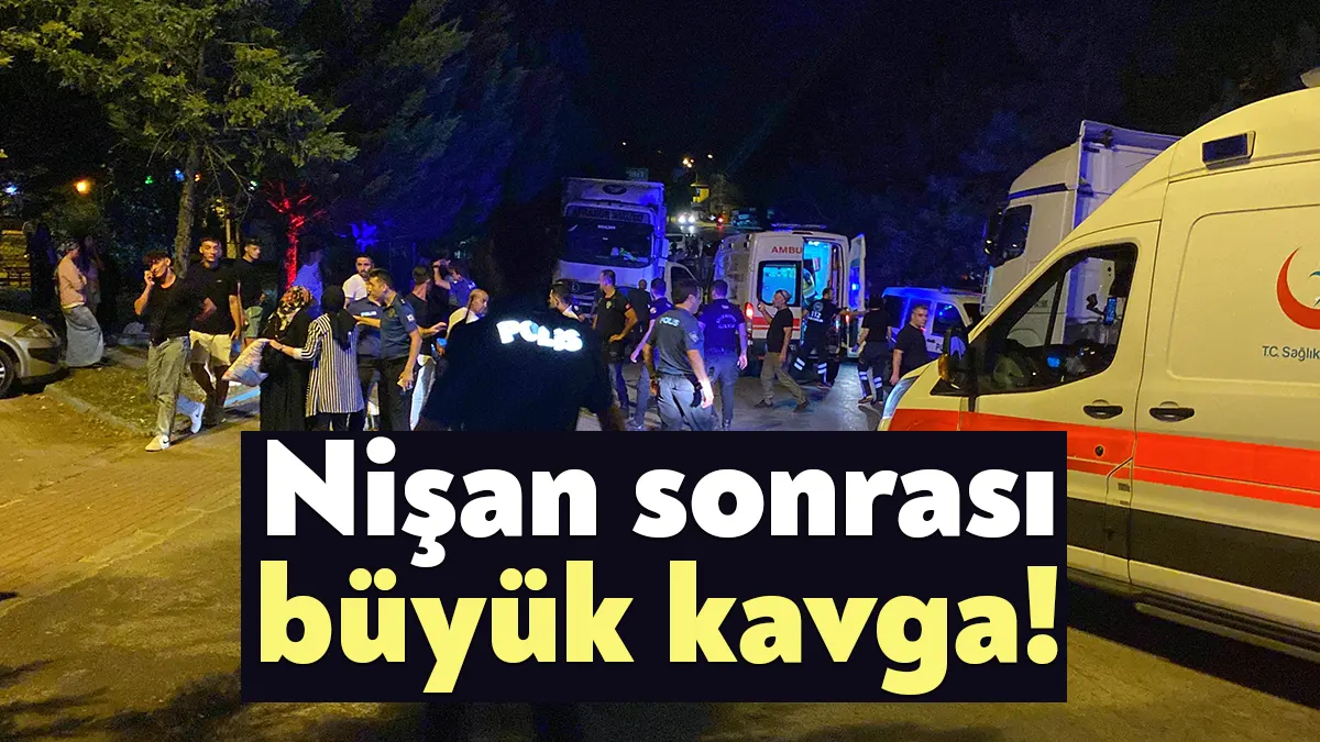 Kocaeli'nin İzmit ilçesinde nişan sonrası iki grup arasında çıkan bıçaklı