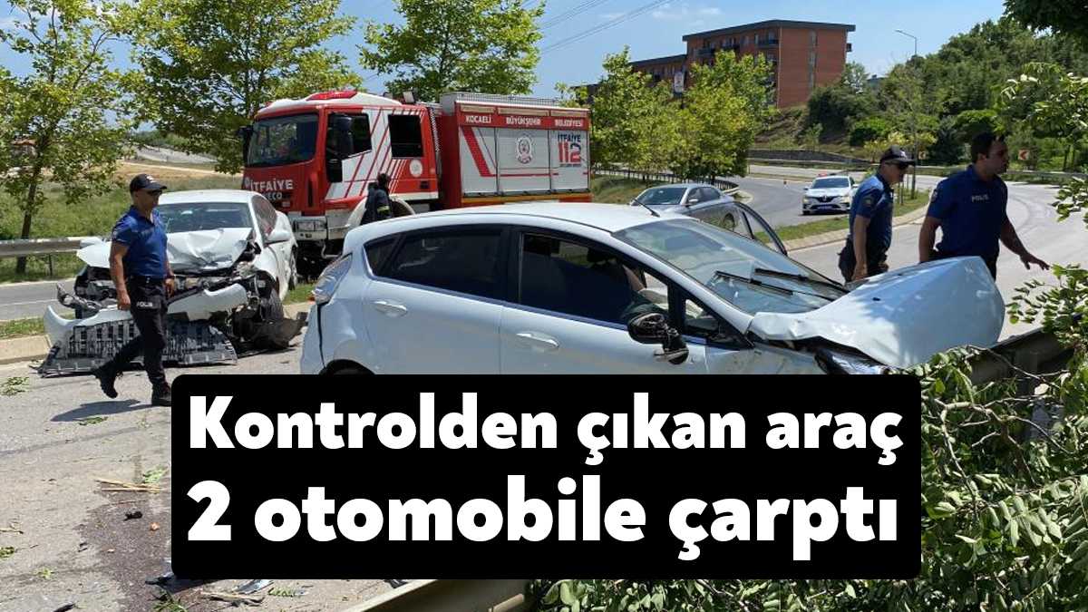Kocaeli'nin İzmit ilçesinde kontrolden çıkarak karşı şeride geçen aracın, 2