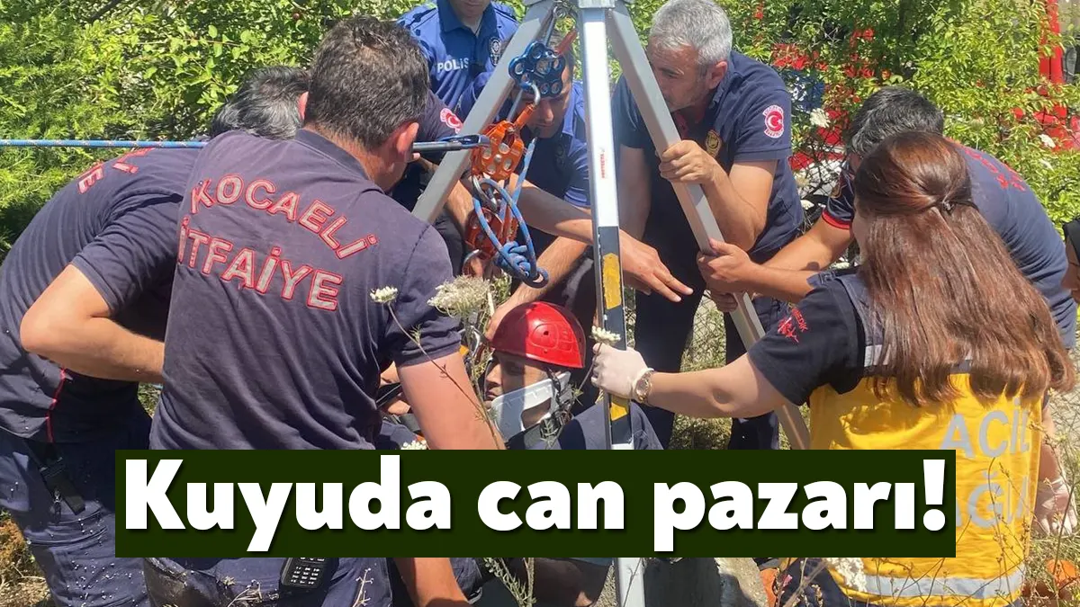Kocaeli’nin Çayırova ilçesinde haritalama yapan tekniker kuyuya düştü. Yaklaşık bir