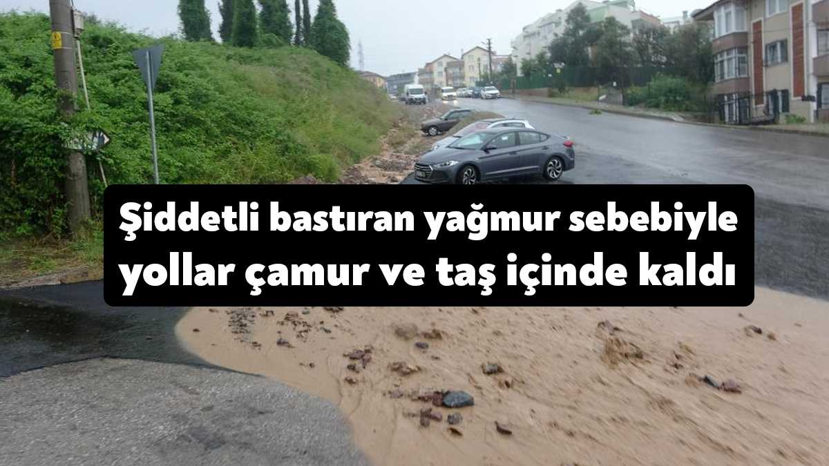Kocaeli'de aniden bastıran yağmur sürücülere ve vatandaşlara zor anlar yaşattı.