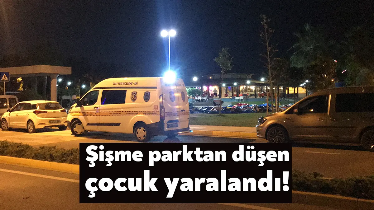 Kocaeli’nin Gölcük ilçesinde yaklaşık 7 metre yükseklikteki şişme oyun parkının