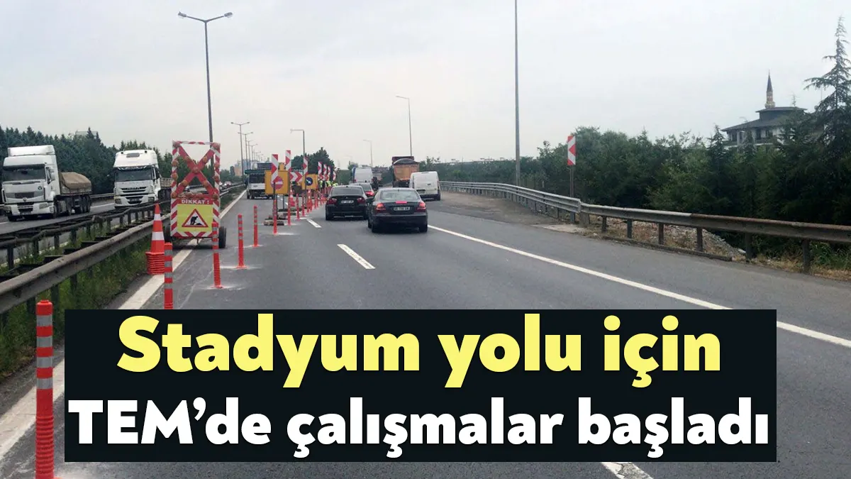 Stadyum bağlantı yolu kapsamında TEM’in Ankara istikameti servis yoluna aktarıldı.