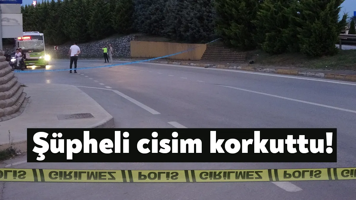 Kocaeli’nin Körfez ilçesinde yol kenarında tüpe benzeyen, ne olduğu henüz