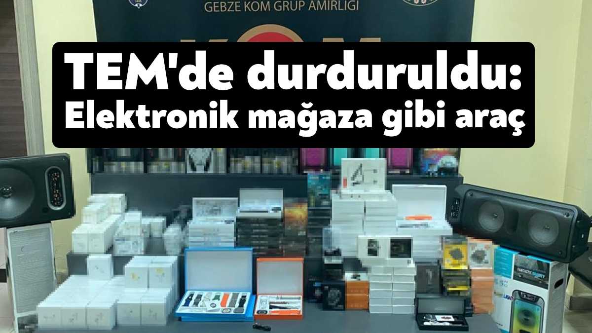 TEM Otoyolu Kocaeli geçişinde durdurulan araçta KOM ekipleri tarafından yapılan