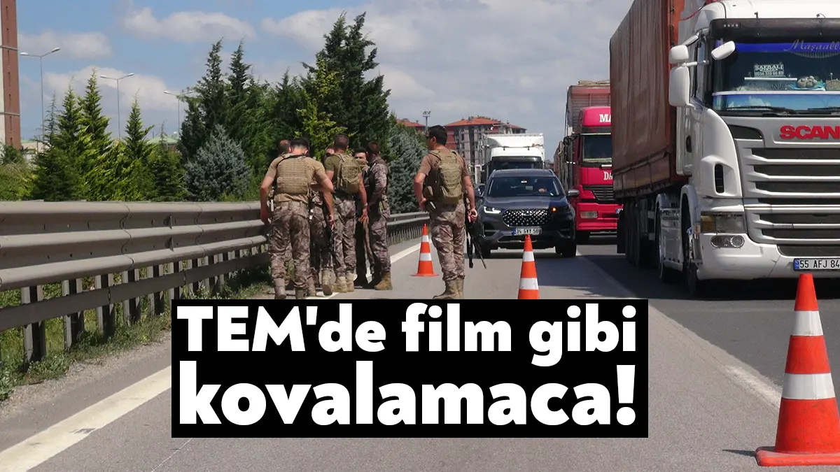 Kocaeli'de KOM ekiplerinden kaçan otomobilin sürücüsü, TEM Otoyolu'nun sağ