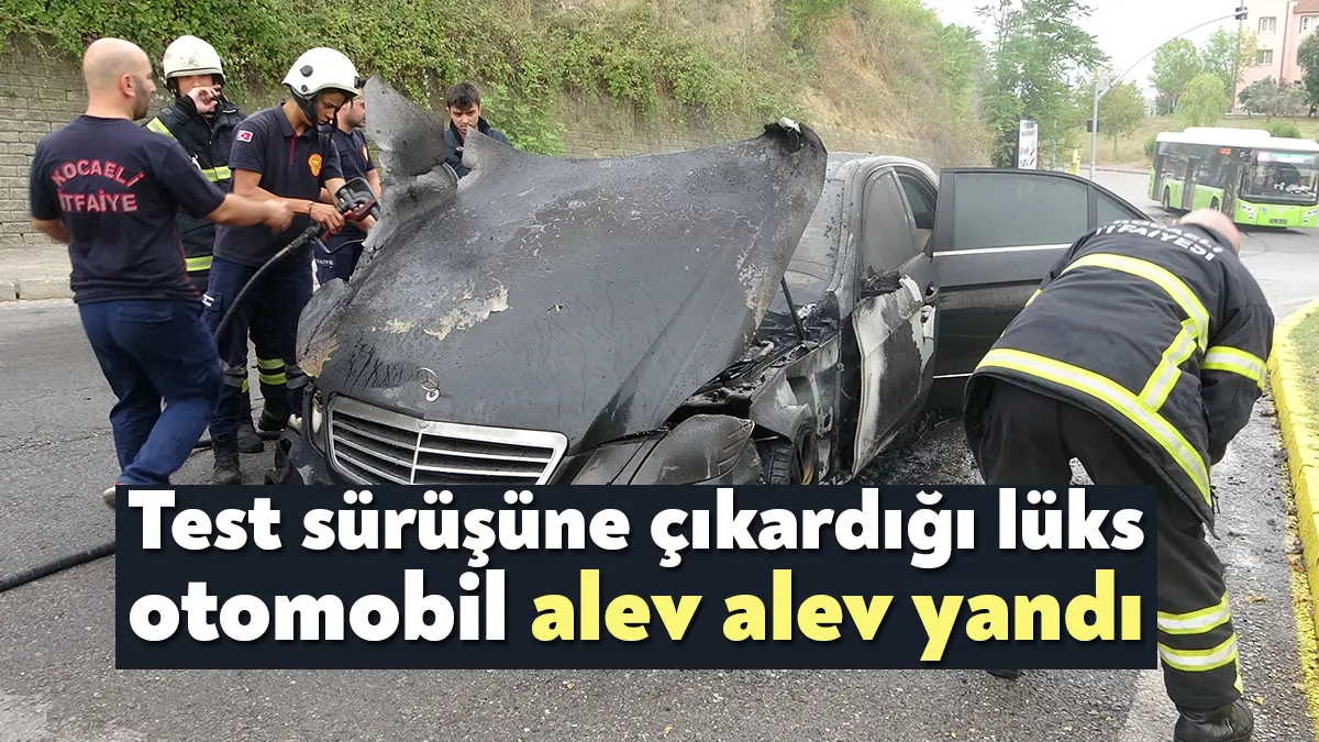 Kocaeli’nin İzmit ilçesinde arıza sebebiyle test sürüşüne çıkartılan lüks otomobilde