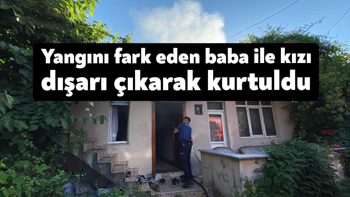 Kocaeli’nin Kartepe ilçesinde tek katlı betonarme evde yangın çıktı. Yangın