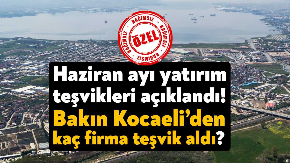 Haziran ayı yatırım teşvikleri bugün Resmi Gazete'de açıklandı. Resmi Gazete'den