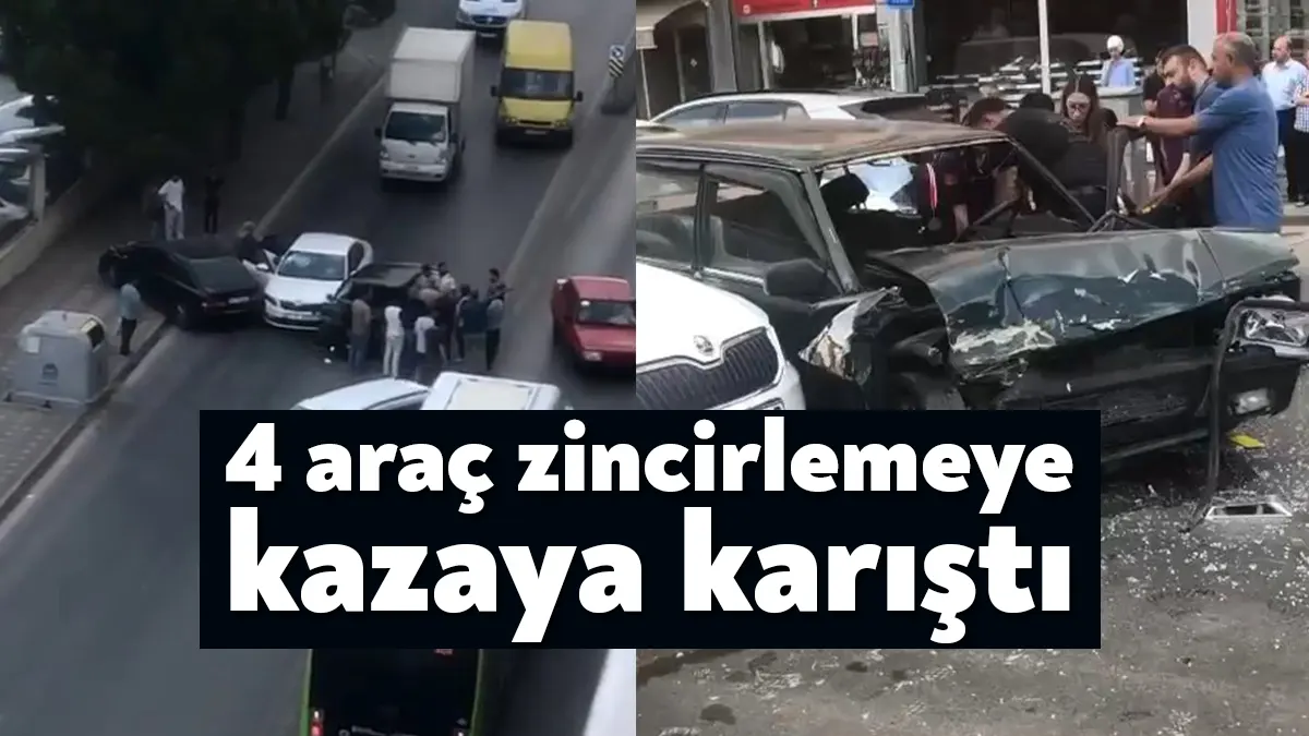 Kocaeli'nin Gebze ilçesinde 4 otomobilin karıştığı zincirleme trafik kazasında 2