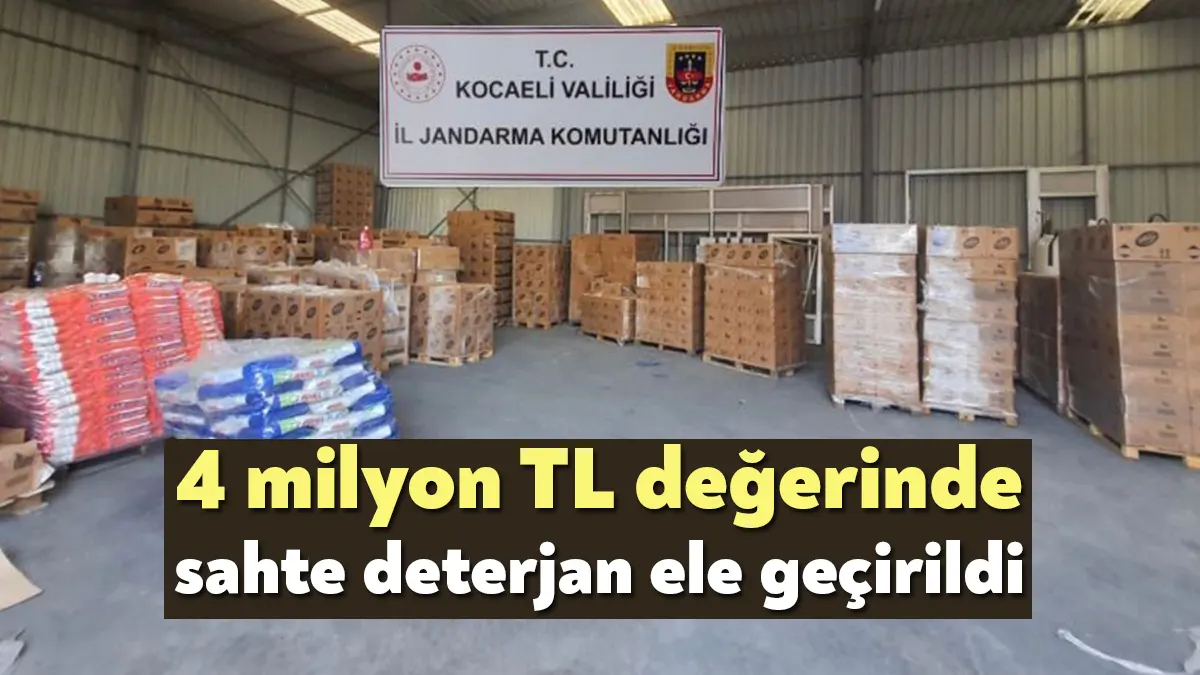 Kocaeli'nin Körfez ilçesinde bir iş yerinin deposunda yapılan aramada piyasa