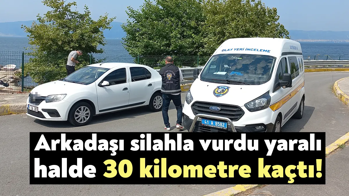 Kocaeli'nin İzmit ilçesinde bir şahıs, otomobil içerisindeki arkadaşına silahla ateş