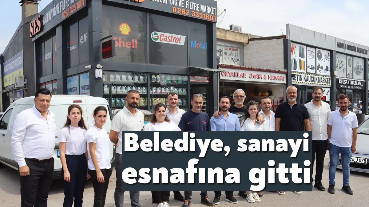 İzmit Belediyesi Koordinatörleri ve Çınar Ekibi, Sanayi Sitesi esnafını ziyaret