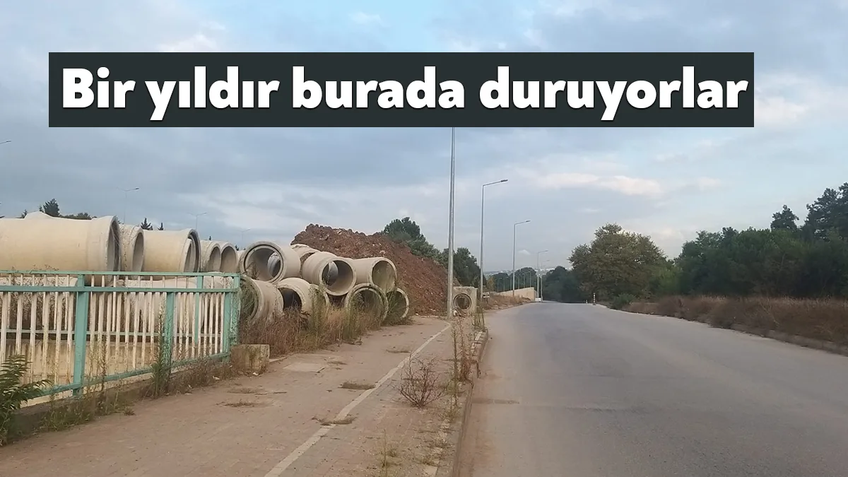 Kartepe Sabancı Caddesi üzerinde stadyum yolu çalışması sonrası bırakılan topraklar