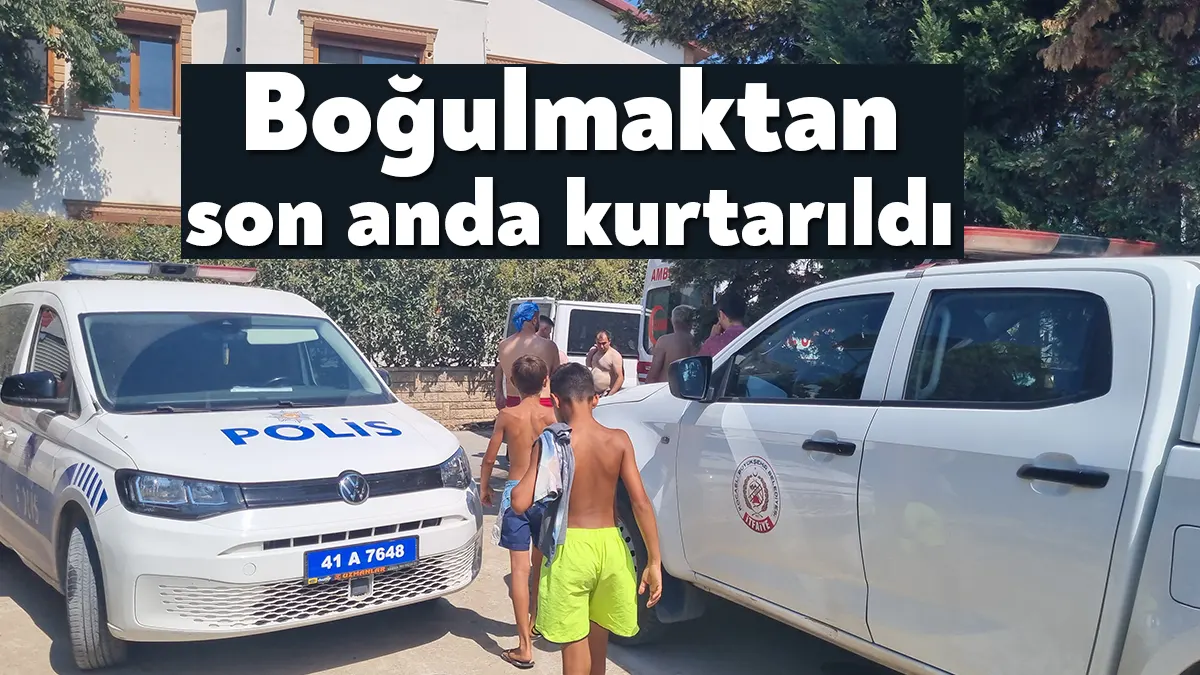 Kocaeli’nin Darıca ilçesinde serinlemek için denize giren kişi, çevredeki vatandaşlar