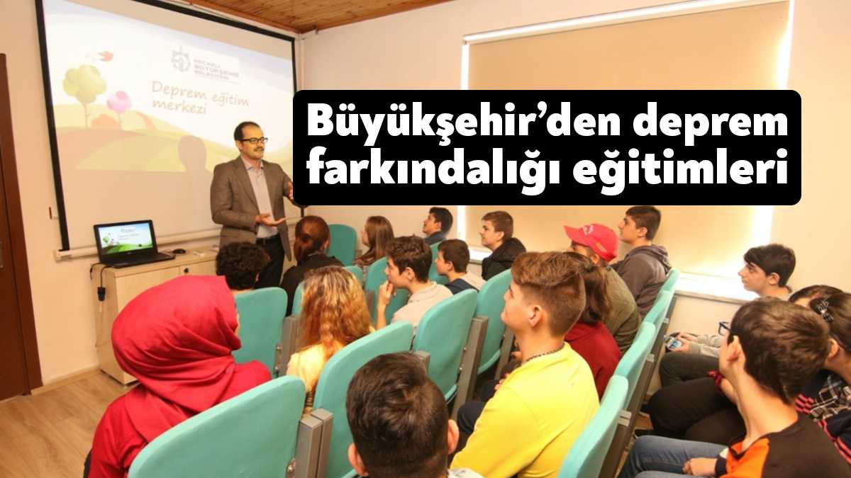Büyükşehir’in Sismolojik İzleme ve Deprem Eğitim Merkezi’ne gelenler simülasyon odasında