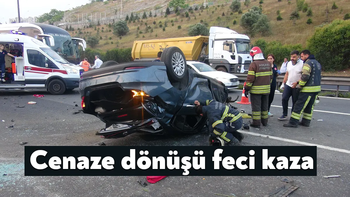 Cenazeden dönen abi ve kardeşin içinde bulunduğu otomobil, TEM Otoyolu