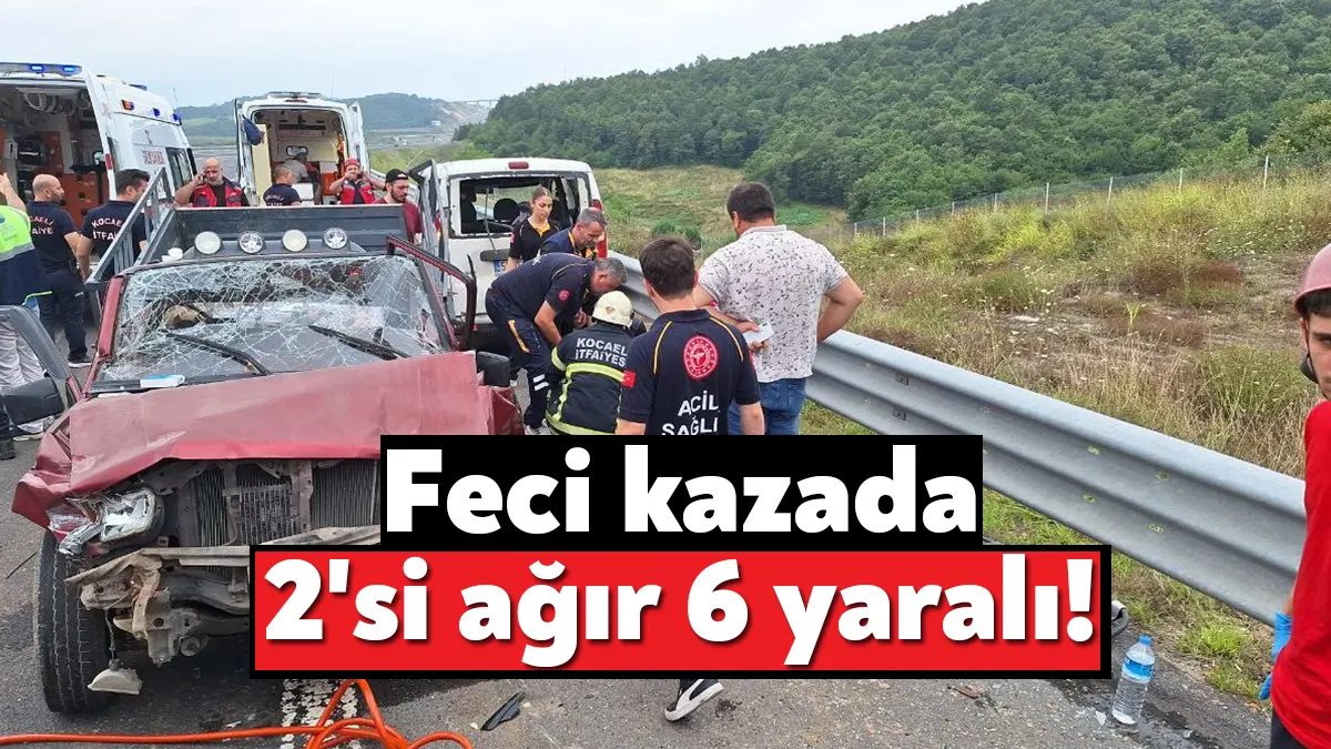 Kocaeli’nin İzmit ilçesinde Kuzey Marmara Otoyolu’nda emniyet şeridinde duran