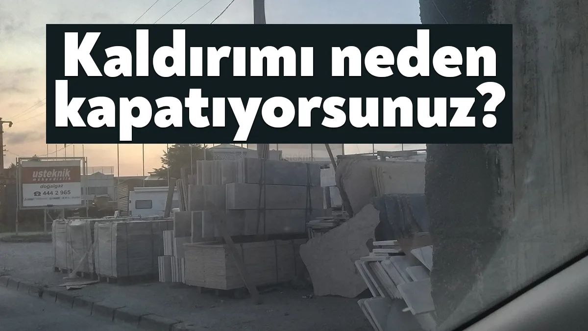 Gölcük Yazlık Yeni Mahalle üst gecidi kaldırımları palet palet mermer