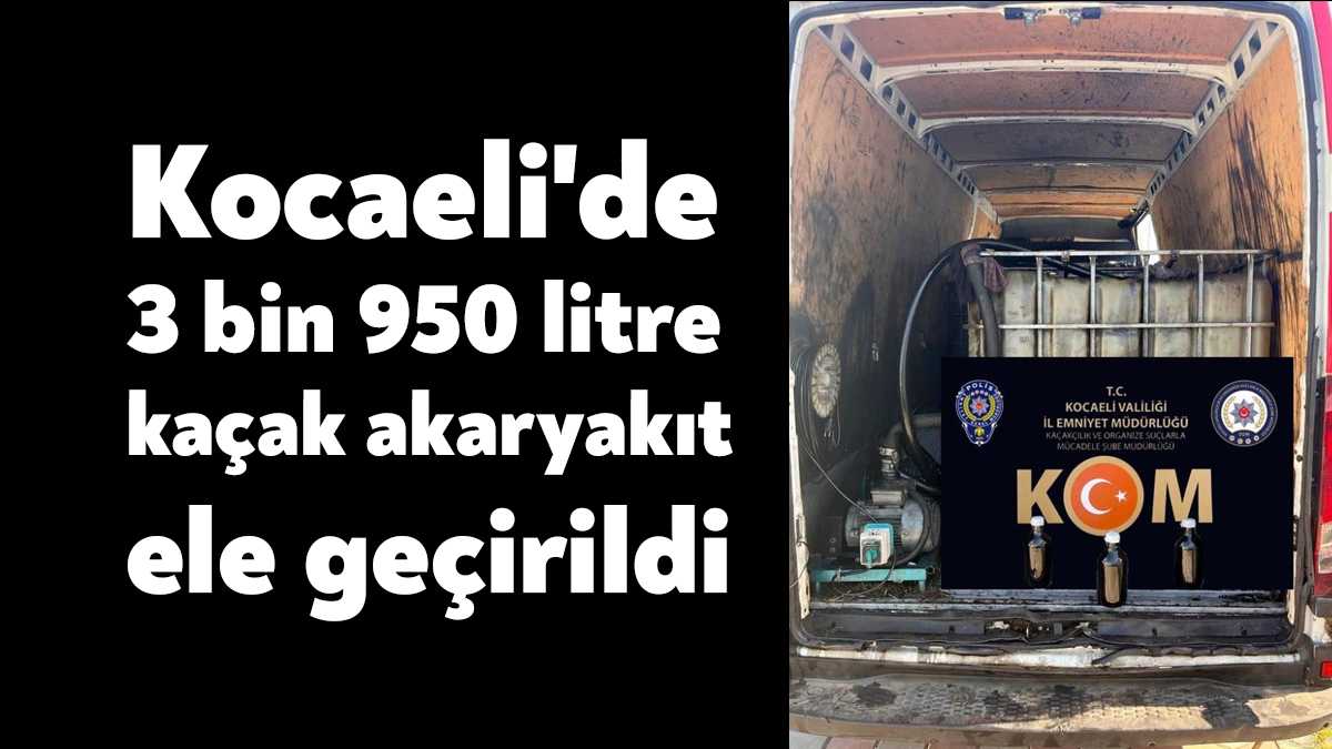 Kocaeli'nin İzmit ilçesinde bir araçta yapılan aramada 3 bin 950