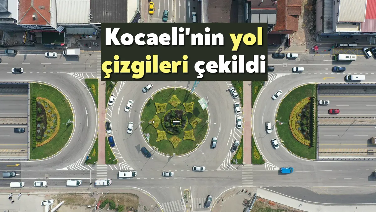 Kocaeli Büyükşehir Belediyesi ana arterler başta olmak üzere caddelerde çizgi
