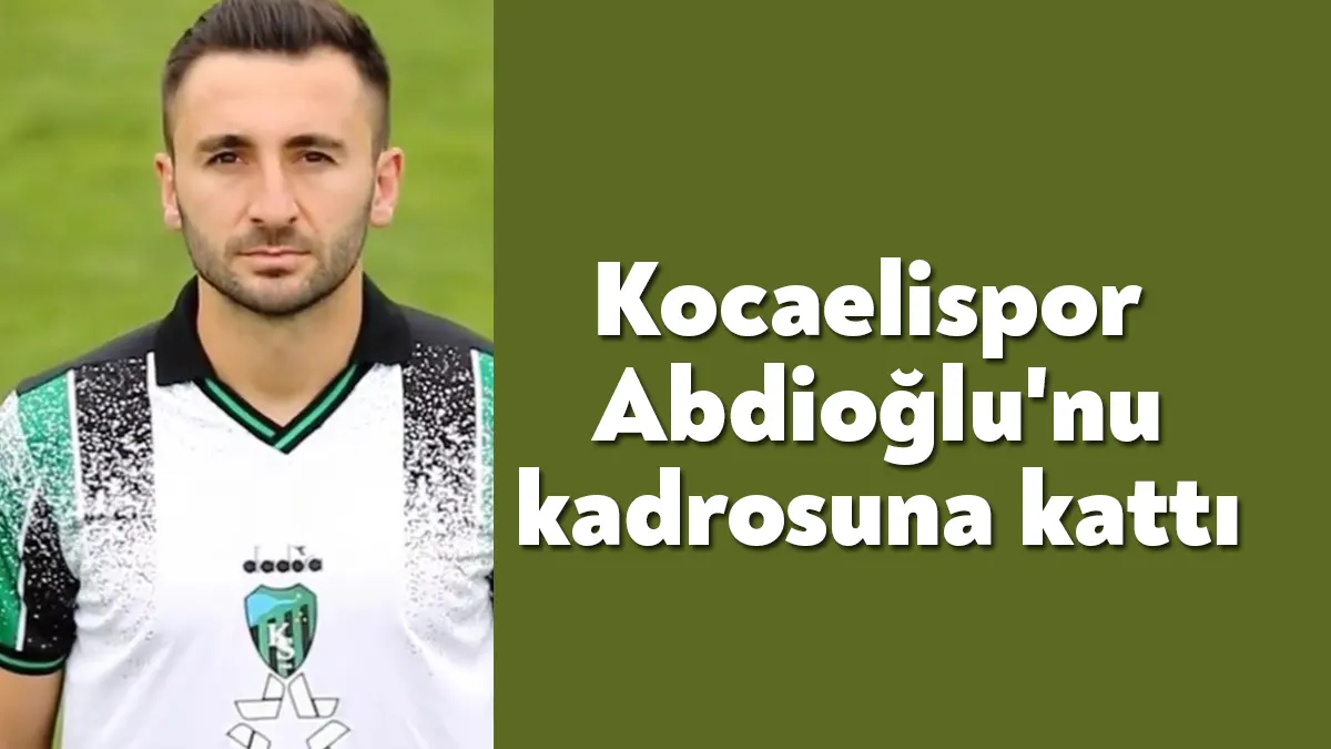 Trendyol 1. Lig’in yeni ekibi Kocaelispor, 33 yaşındaki deneyimli savunma