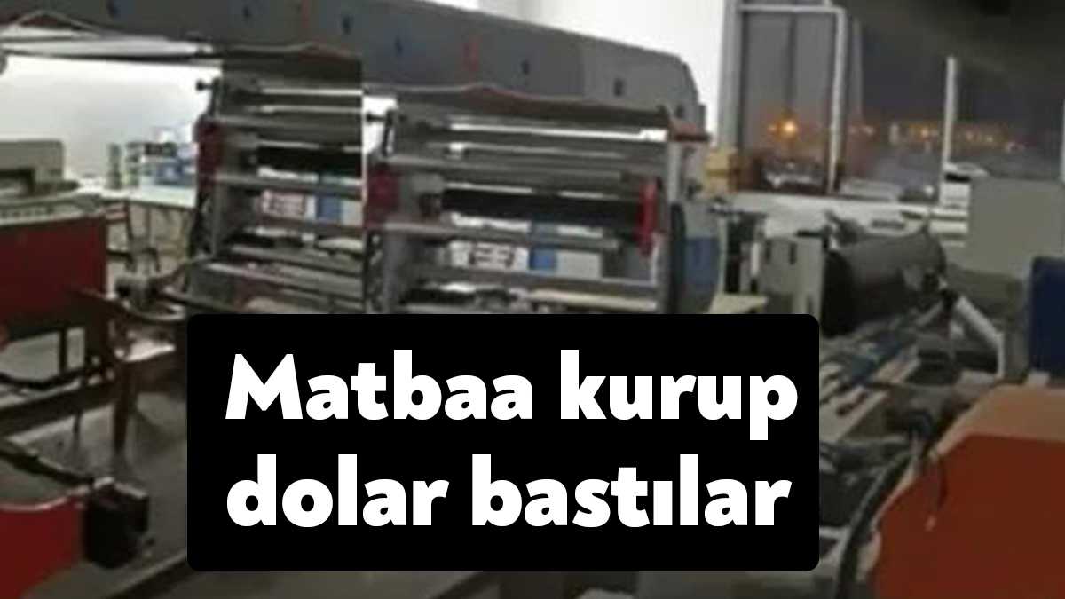 Kocaeli'de polis ekipleri, matbaa kurup sahte dolar üretimi yapan ve