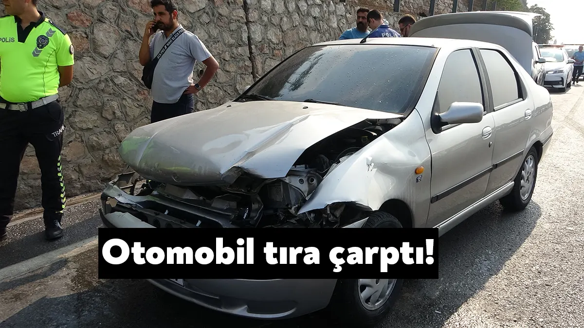 Kocaeli’nin Körfez ilçesinde seyir halindeki otomobil aynı yönde giden
