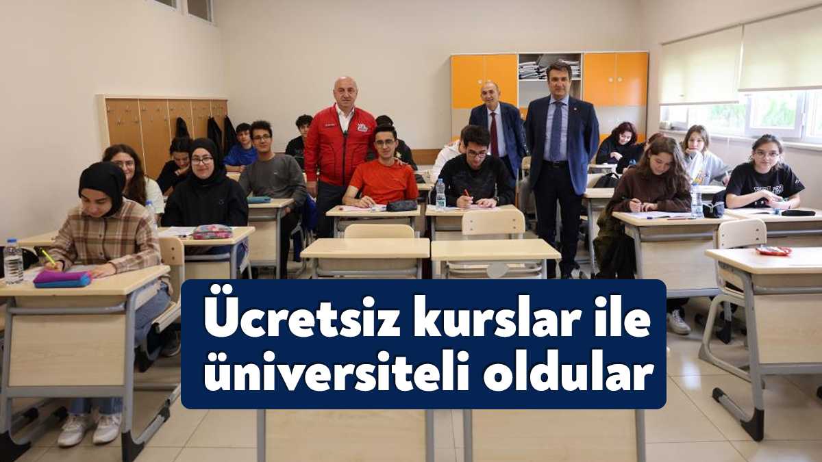 Darıca Belediyesi’nin ücretsiz üniversite hazırlık kurslarıyla geleceğe hazırlanan gençlerden 65'i