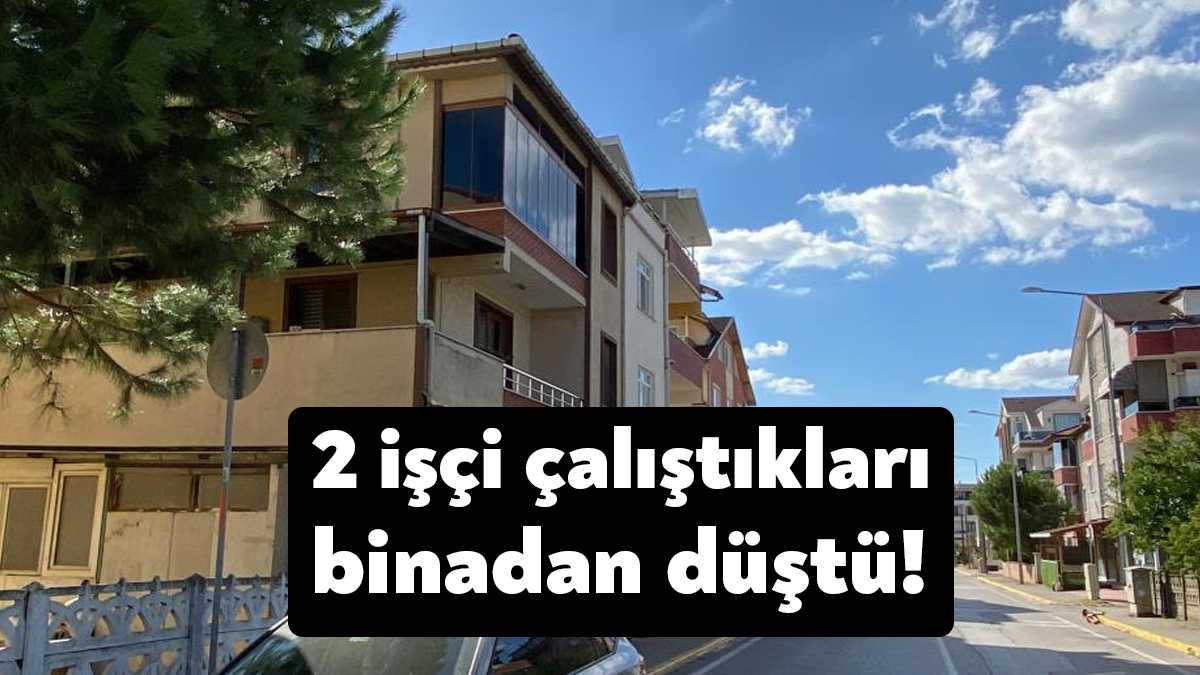Kocaeli'nin Kartepe ilçesinde çalıştıkları esnada 2 katlı binanın 1'inci katından