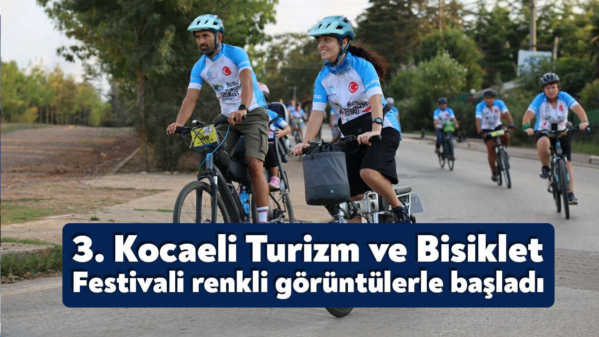 Kocaeli Turizm ve Bisiklet Festivali’nin ilk gününde bisikletliler Kerpe Kartal