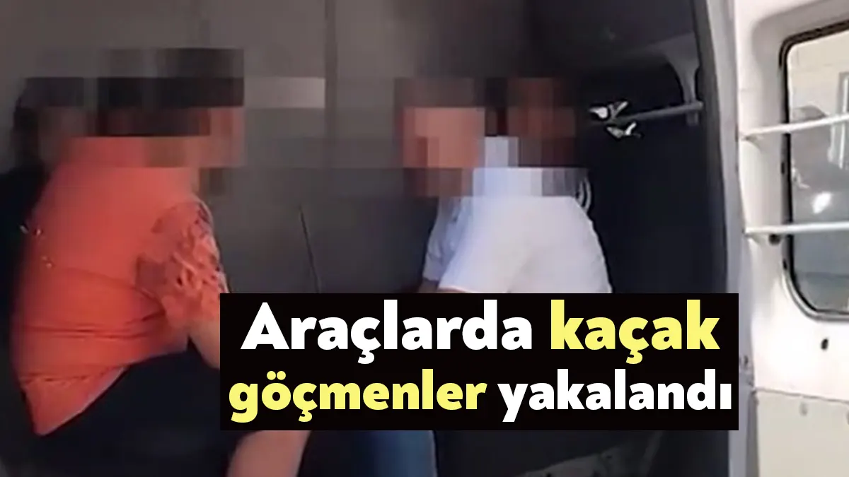 Kocaeli'de polis ekiplerinin şüphe üzerine durdurduğu araçlardan 22 düzensiz göçmen