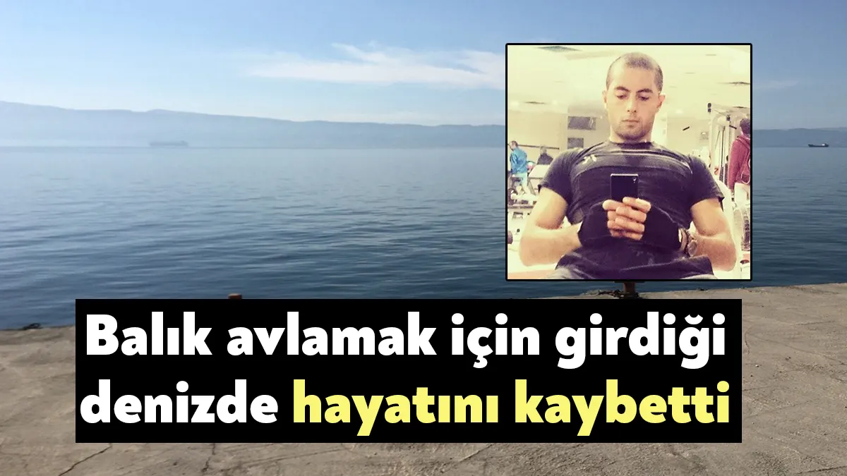 Kocaeli'nin Körfez ilçesinde arkadaşlarıyla birlikte zıpkınla balık avlamak için denize