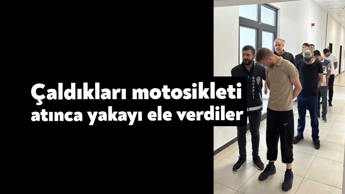Kocaeli'nin İzmit ilçesinde çaldığı motosikleti satan 2 şahıs, yapılan operasyonla