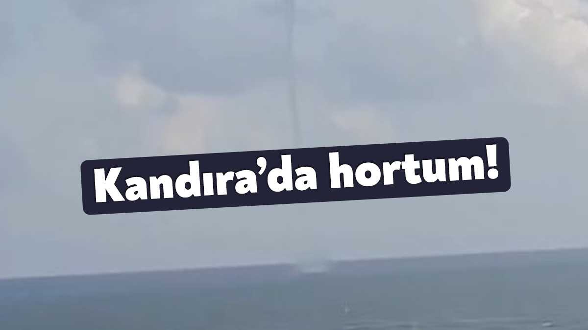 Kocaeli’nin Kandıra ilçesinde denizin ortasında çıkan hortum korkuttu. Hortum cep
