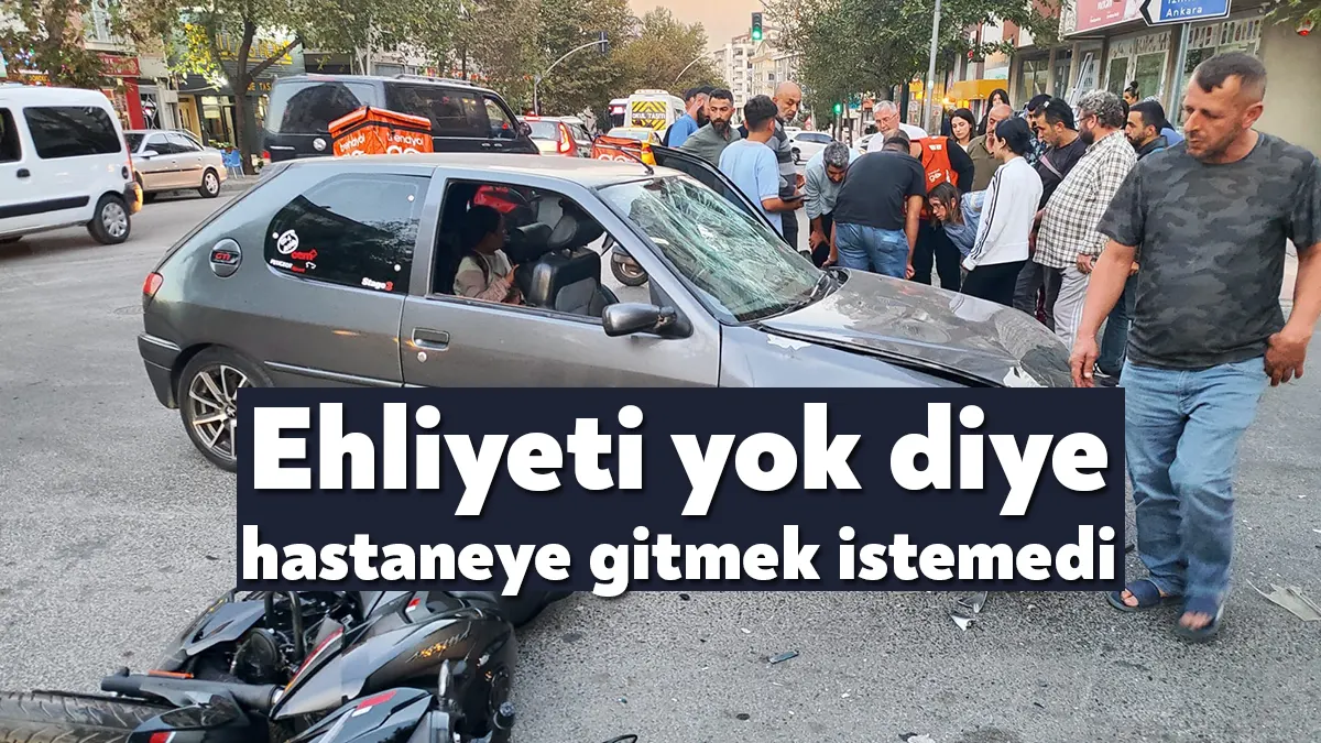 Kocaeli'nin Gebze ilçesinde otomobil ile çarpışan motosiklet sürücüsü yere savruldu.