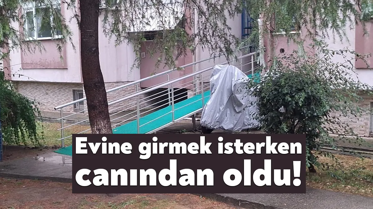 Kocaeli’nin İzmit ilçesinde evinin bulunduğu binaya girmek için kullandığı rampadan