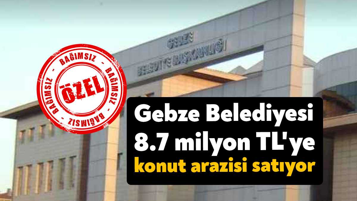 Ak Partili Gebze Belediyesi 8.7 milyon TL'lik büyük bir satış