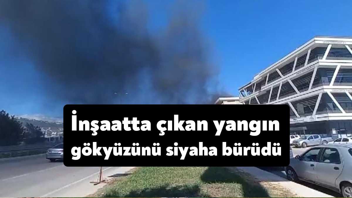 Kocaeli'nin İzmit ilçesinde inşaat halindeki binanın dış cephesinde yangın çıktı.