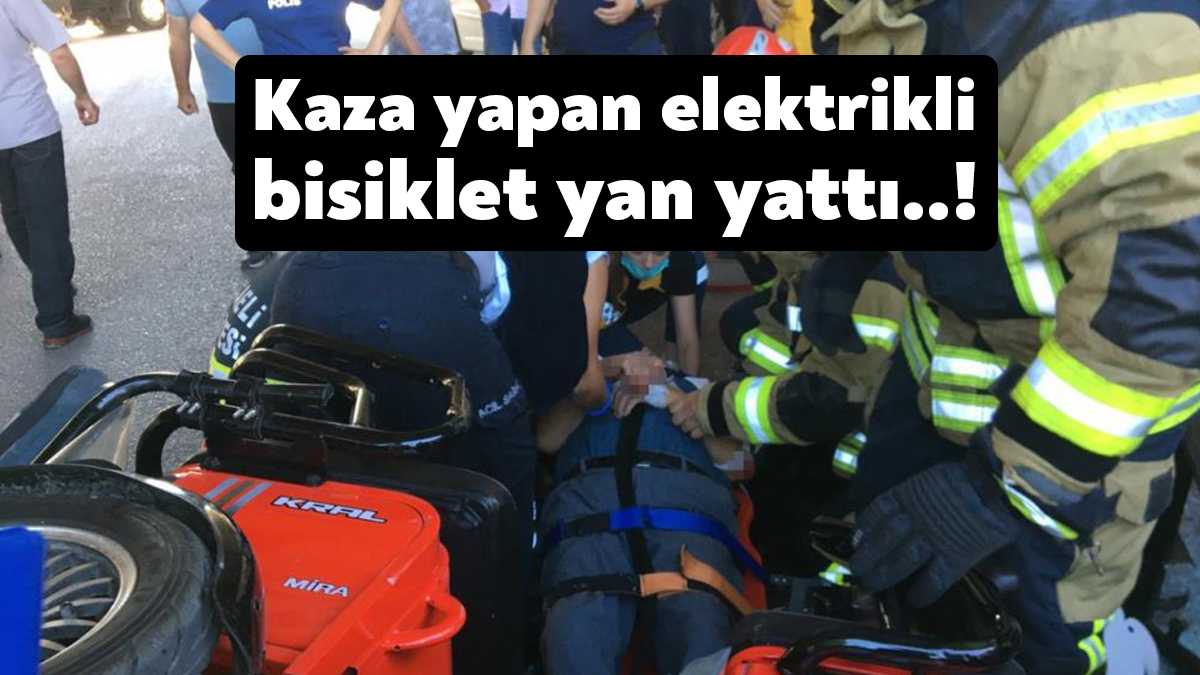 Kocaeli’nin Körfez ilçesinde otomobil ile elektrikli bisiklet kafa kafaya çarpıştı.