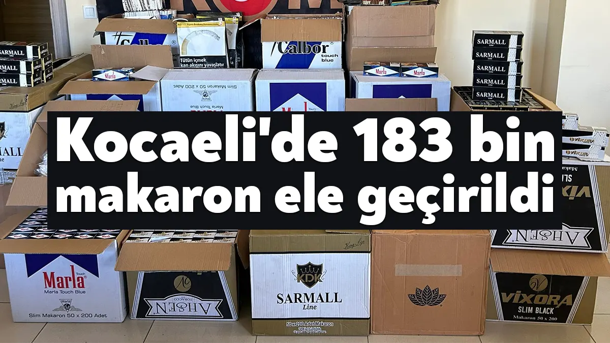 Kocaeli'nin Gebze ilçesinde bir iş yerinin deposunda yapılan aramada 183