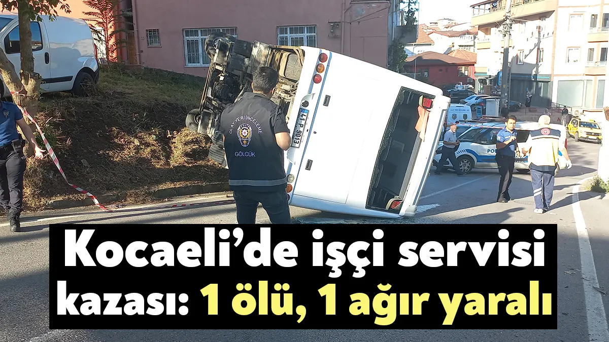Kocaeli’nin Gölcük ilçesinde işçi servisi, yoldan yürüyen 2 kişiye