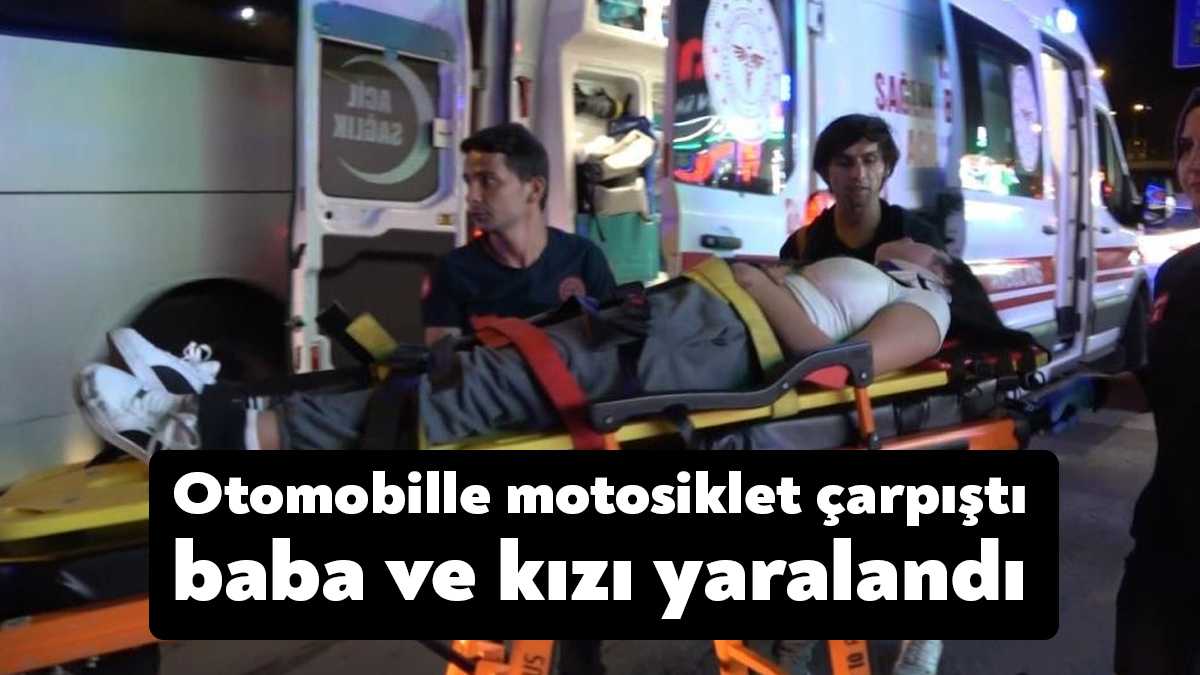 Kocaeli’nin İzmit ilçesinde motosiklet ile otomobilin çarpışması neticesinde meydana gelen