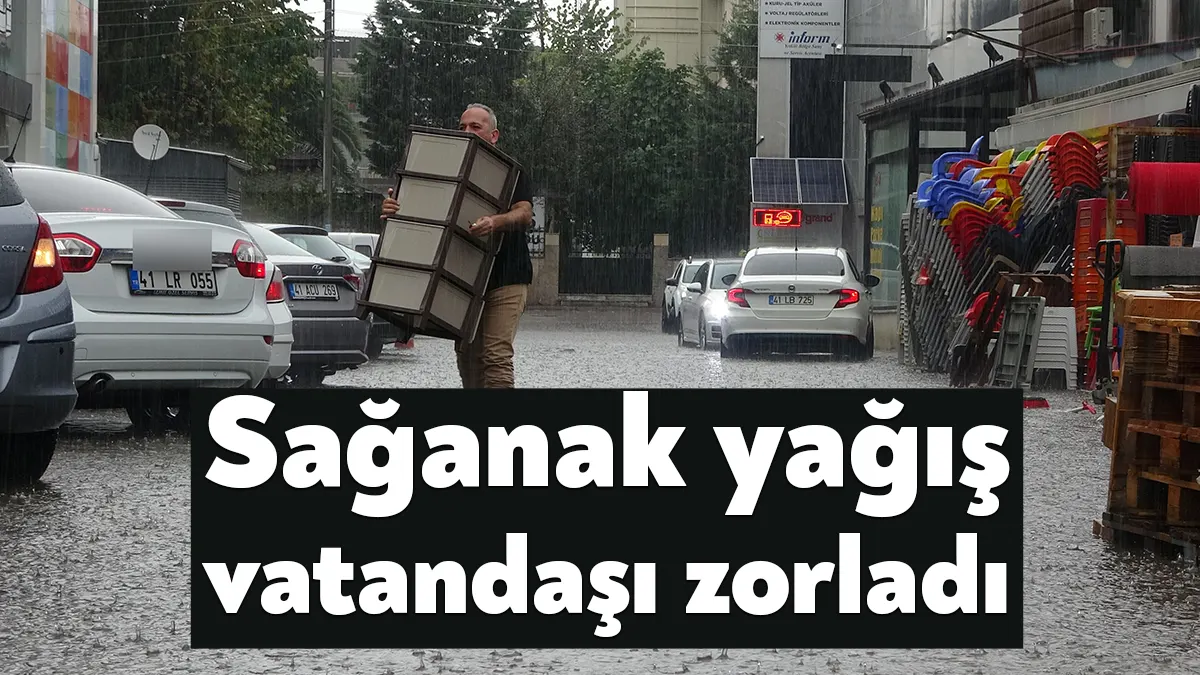 Meteoroloji Genel Müdürlüğü’nün uyarıları ardından Kocaeli’de sağanak yağış etkili olurken