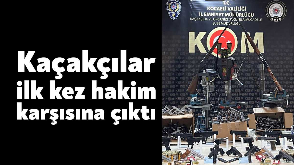 Kocaeli merkezli 5 ilde düzenlenen silah kaçakçılığı operasyonunda gözaltına alınan