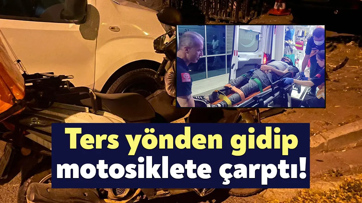 Kocaeli'nin Gebze ilçesinde ters yönde seyir halinde olan hafif ticari