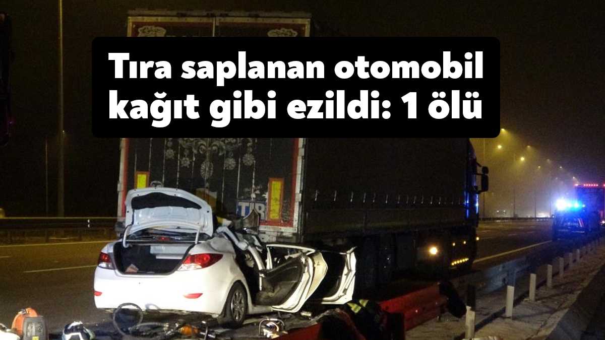Kuzey Marmara Otoyolu’nun Kocaeli geçişinde seyir halindeki otomobil aynı yönde