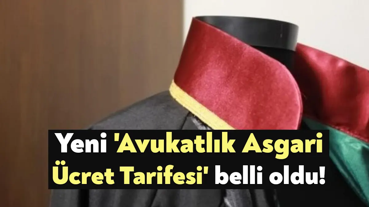 Kocaeli Barosu'nun 2025 yılı tarifesiyle avukatlık hizmet ücretleri %50’ye varan